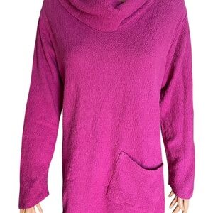 Women's Cowl Neck Sweater Margaret Winters - Pink S oversized